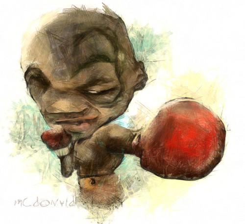 Cartoon: MIKE TYSON (medium) by allan mcdonald tagged box