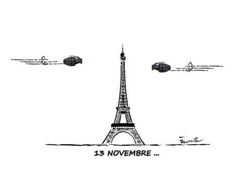 Cartoon: 13 NOVEMBER (medium) by ismail dogan tagged 13,november