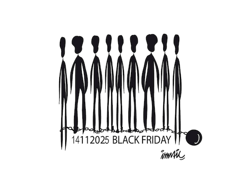 Cartoon: Black friday (medium) by ismail dogan tagged black,friday
