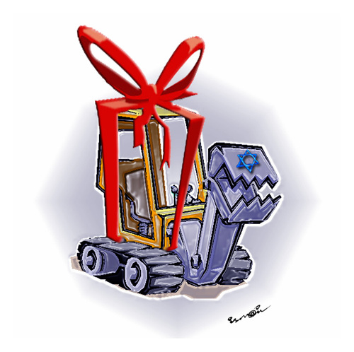 Cartoon: CHRISTMAS GIFT FOR GAZA!! (medium) by ismail dogan tagged christmas,gift,for,gaza