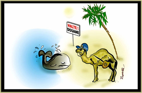 Cartoon: BORDER (medium) by ismail dogan tagged halte