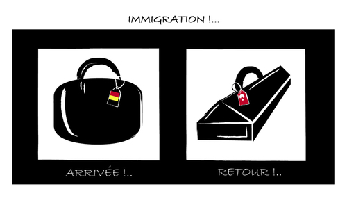 Cartoon: IMMIGRATION !.. (medium) by ismail dogan tagged immigration