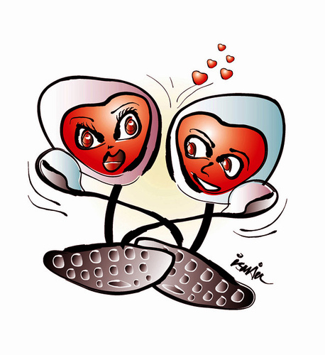 Cartoon: LOVE.COM (medium) by ismail dogan tagged love,com
