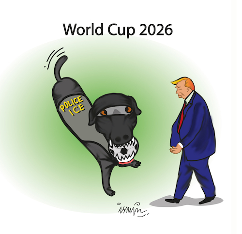 Cartoon: Playing ball (medium) by ismail dogan tagged world,cup,2026