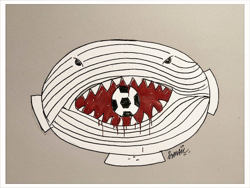 Cartoon: Shark (medium) by ismail dogan tagged qatar