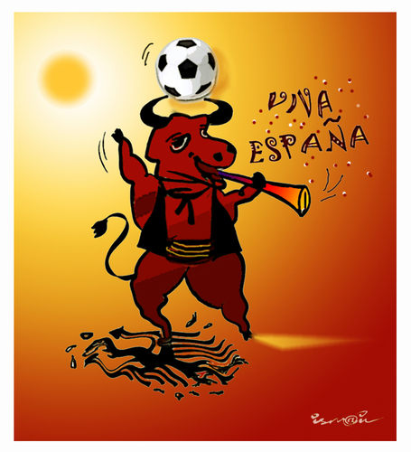 Cartoon: SPAIN IN FINAL !.. (medium) by ismail dogan tagged spain