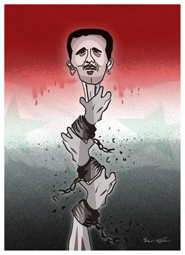 Cartoon: THE SYRIAN REVOLT !.. (medium) by ismail dogan tagged syria