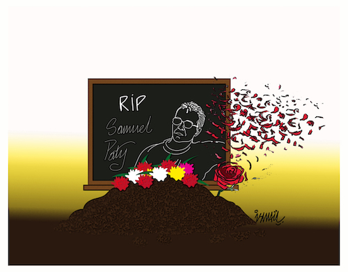 Cartoon: Tribute to Samuel Paty (medium) by ismail dogan tagged samuel,paty