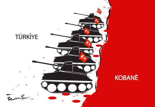 Cartoon: Turkey protects its border! (medium) by ismail dogan tagged turkey