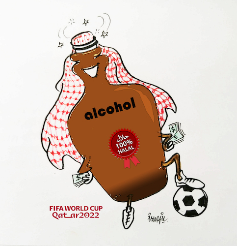 Cartoon: WORLD CUP QATAR 2022 (medium) by ismail dogan tagged world,cup,qatar,2022