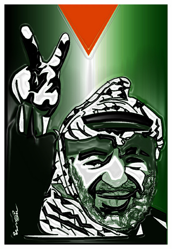 Cartoon: YASSER ARAFAT (medium) by ismail dogan tagged arafat,yasser
