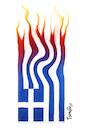 Cartoon: Greece is burning (small) by ismail dogan tagged greece