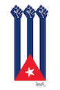 Cartoon: Hands of Cuba (small) by ismail dogan tagged cuba