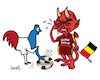Cartoon: Red Devils (small) by ismail dogan tagged euro2024