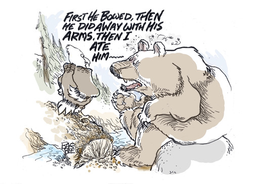 Cartoon: arms race (medium) by barbeefish tagged treaty
