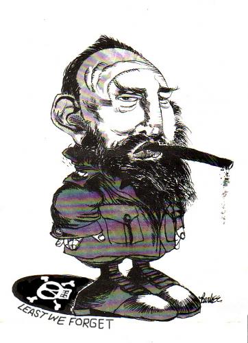 Cartoon: castro (medium) by barbeefish tagged fidel,