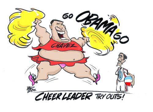 Cartoon: CHAVEZ (medium) by barbeefish tagged obama