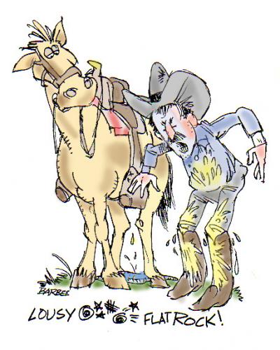 Cartoon: cowboy (medium) by barbeefish tagged pee,