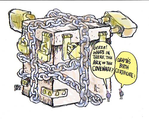 Cartoon: finders keepers (medium) by barbeefish tagged obama