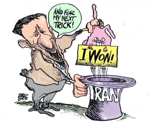 Cartoon: IRAN ELECTIONS (medium) by barbeefish tagged surprise
