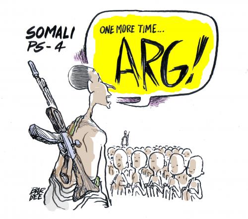 Cartoon: SOMALI PIRATE SCHOOL (medium) by barbeefish tagged no,law,in,the,land