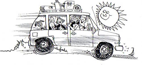 Cartoon: vacation (medium) by barbeefish tagged family,trip,