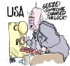 Cartoon: carter returns (small) by barbeefish tagged hamas,fall,out