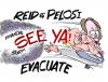 Cartoon: run fr the STORM (small) by barbeefish tagged reid,and,pelosi