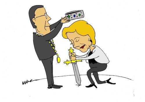Cartoon: CARLOMAGNO PRIZE (medium) by uber tagged europa,ue,armi,riarmo,difesa,europa,ue,armi,riarmo,difesa