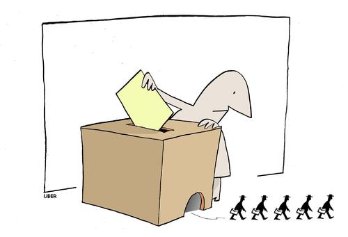 Cartoon: ELEZIONI (medium) by uber tagged elezioni,voto,elections,deputies,deputati,wahl,wahlen,wähler