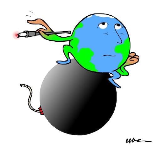 Cartoon: JUST LITTLE (medium) by uber tagged beirut,lebanon,explosion,beirut,lebanon,explosion