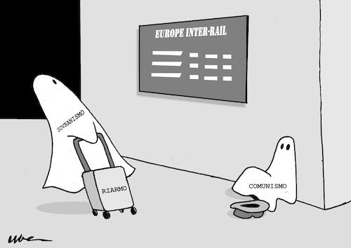 Cartoon: LO SPETTRO (medium) by uber tagged sovranismo,comunismo,marx,sovranismo,comunismo,marx