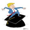 Cartoon: SQUILIBRATO (small) by uber tagged trump,harward,freedom