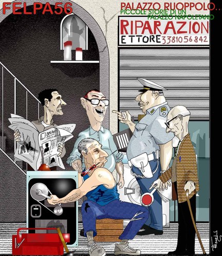Cartoon: men at work (medium) by felpa56 tagged people