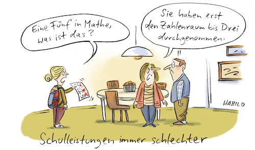 Cartoon: Schulleistungen (medium) by habild tagged matheschwäche,naturwissenschaften,pisa,mathe,mathematik,schule,lernschwäche,matheschwäche,naturwissenschaften,pisa,mathe,mathematik,schule,lernschwäche