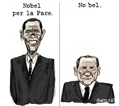 Cartoon: Nobel per la Pace (medium) by portos tagged nobel