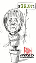 Cartoon: Merkel (small) by portos tagged merkel,verdi,grun,grunen