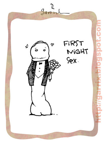 Cartoon: First night (medium) by Garrincha tagged 