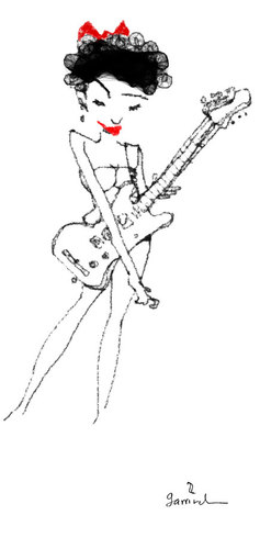Cartoon: Guitar (medium) by Garrincha tagged sketch
