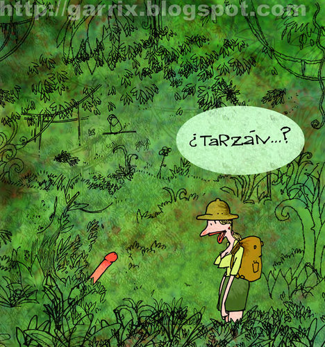 Cartoon: In the jungle (medium) by Garrincha tagged adult,cartoon,garrincha