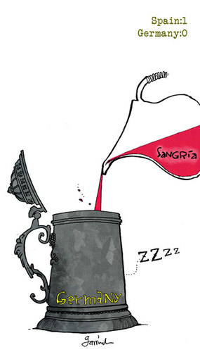 Cartoon: Sleeping Germans (medium) by Garrincha tagged soccer,world,cup