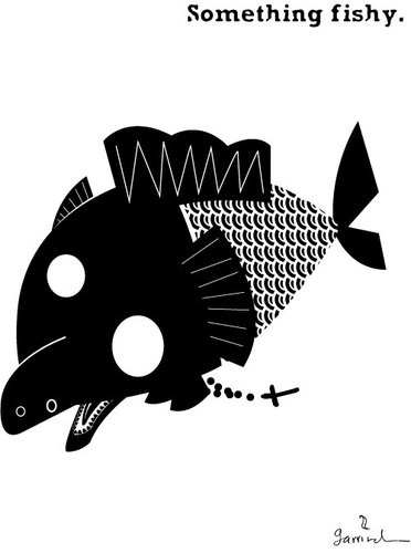 Cartoon: Something fishy (medium) by Garrincha tagged ilo
