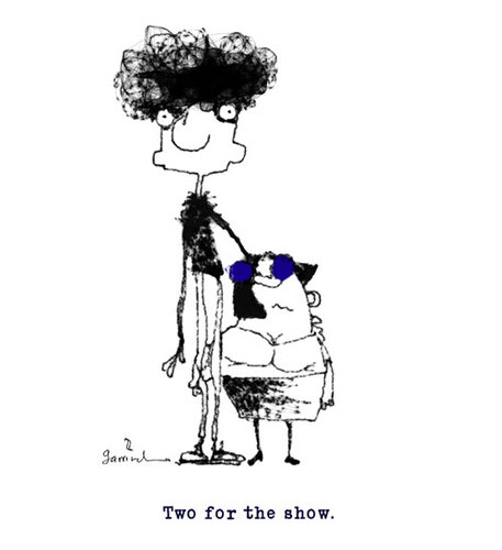 Cartoon: Two for the show (medium) by Garrincha tagged sketch