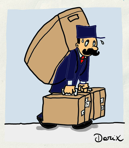 Cartoon: bagman (medium) by darix73 tagged darix,bagman