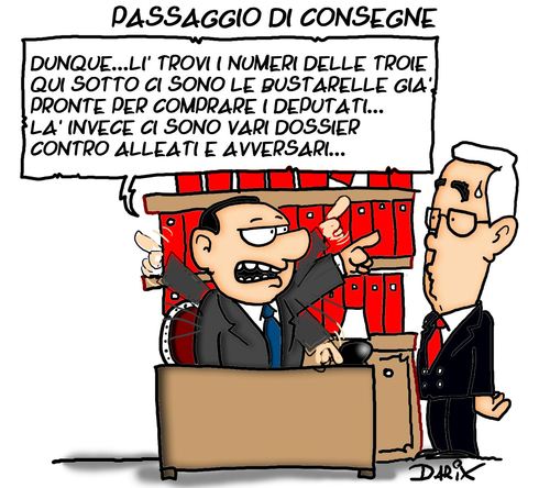Cartoon: Passaggio di consegne (medium) by darix73 tagged berlusconi,monti