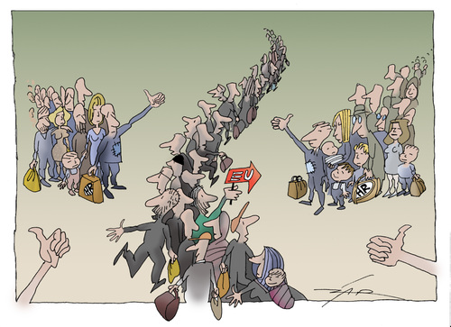 Cartoon: eu imigration (medium) by zluetic tagged immigration