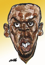 Cartoon: Usain Bolt (small) by daulle tagged caricature,sport,daulle,usain,bolt