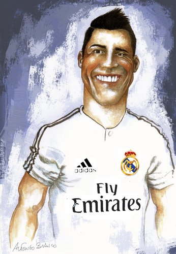 Cristiano Ronaldo de lagrancosaverde | Sport Cartoon | TOONPOOL