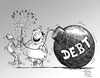 Cartoon: Debt Bomb (small) by awantha tagged politics