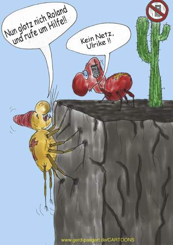 Cartoon: Kein Netz (medium) by boogieplayer tagged tierisch